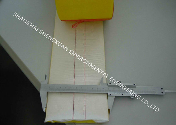 Poliester Woven Type Air Slide Cloth DN 76mm Dengan Satu Sisi Lapisan PU Kuning